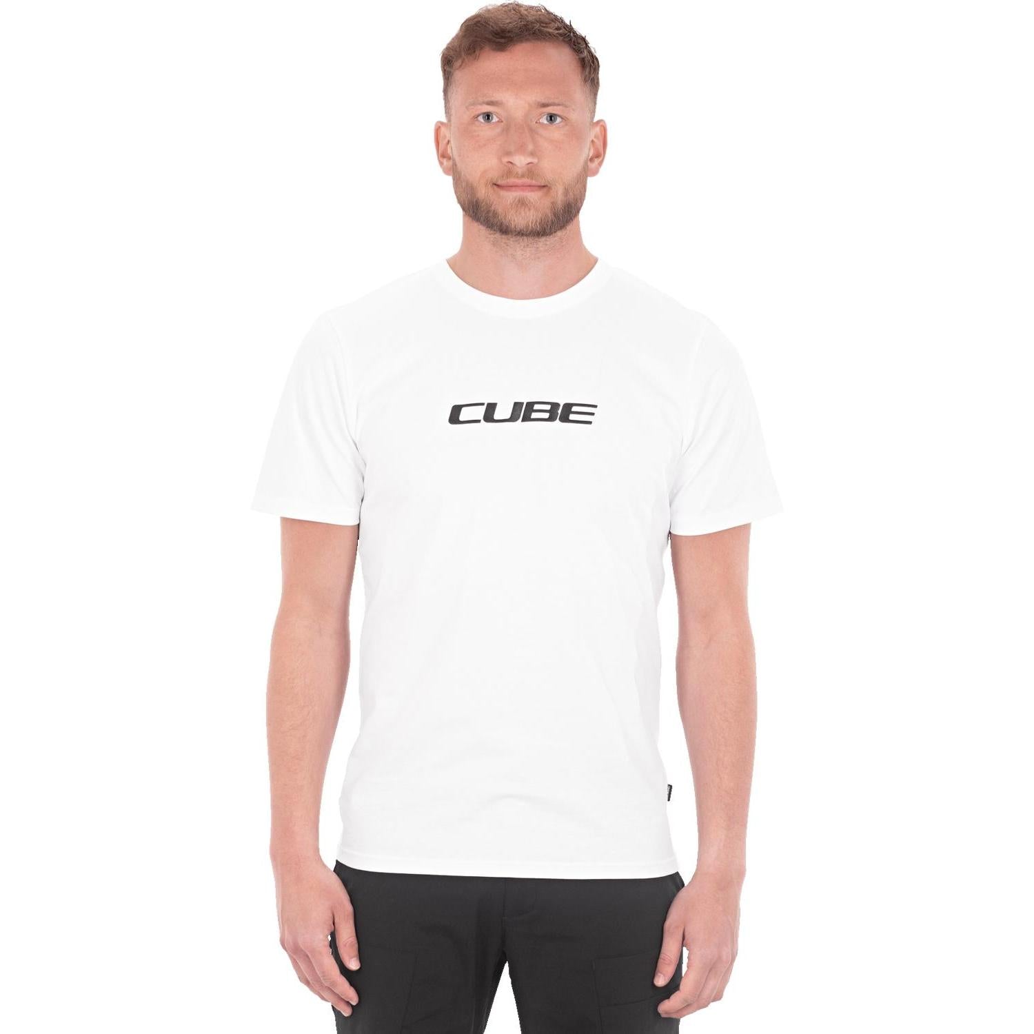 Cube Classic Logo Organic T-Shirt White and Black