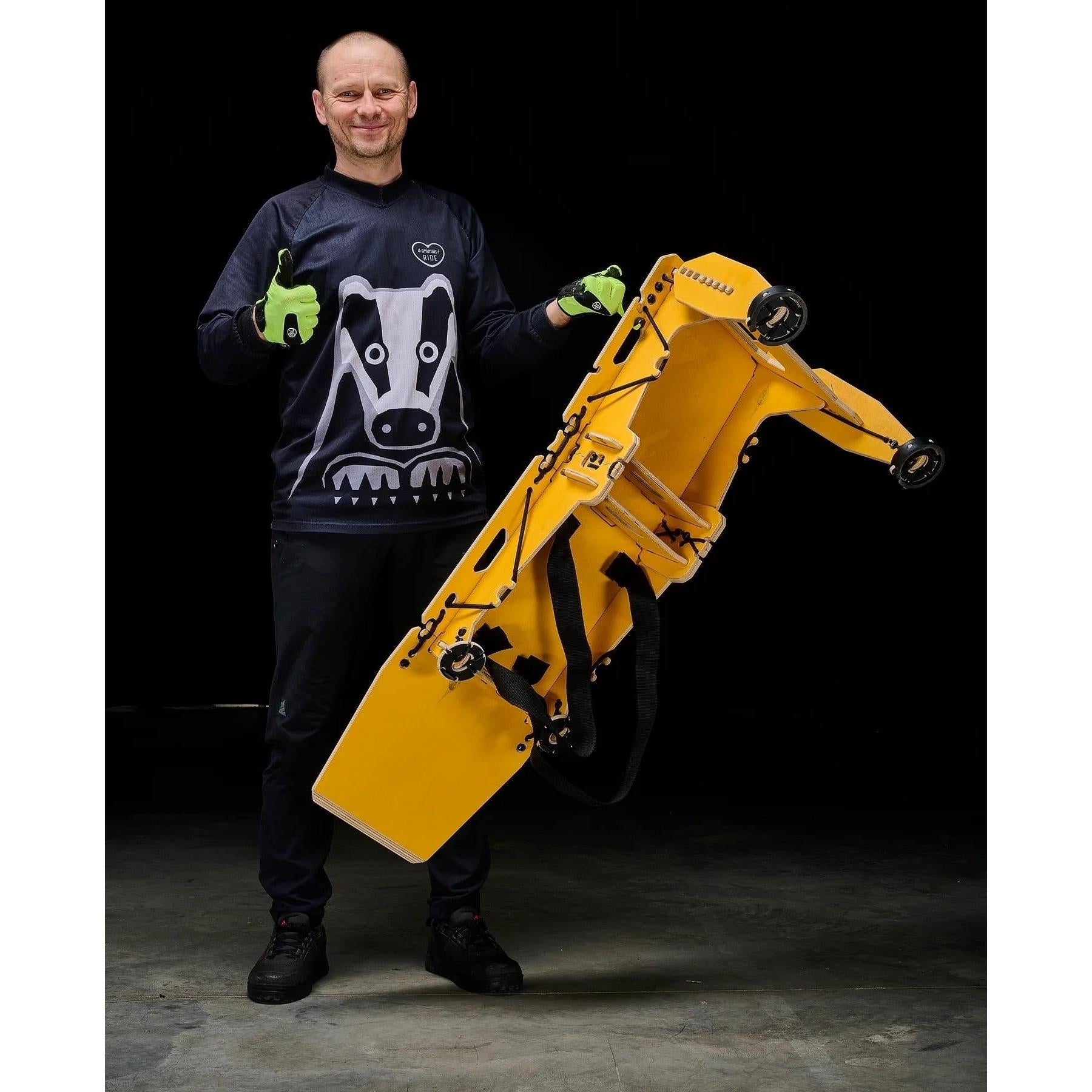 MTB Hopper Lite Portable Kicker Ramp Yellow
