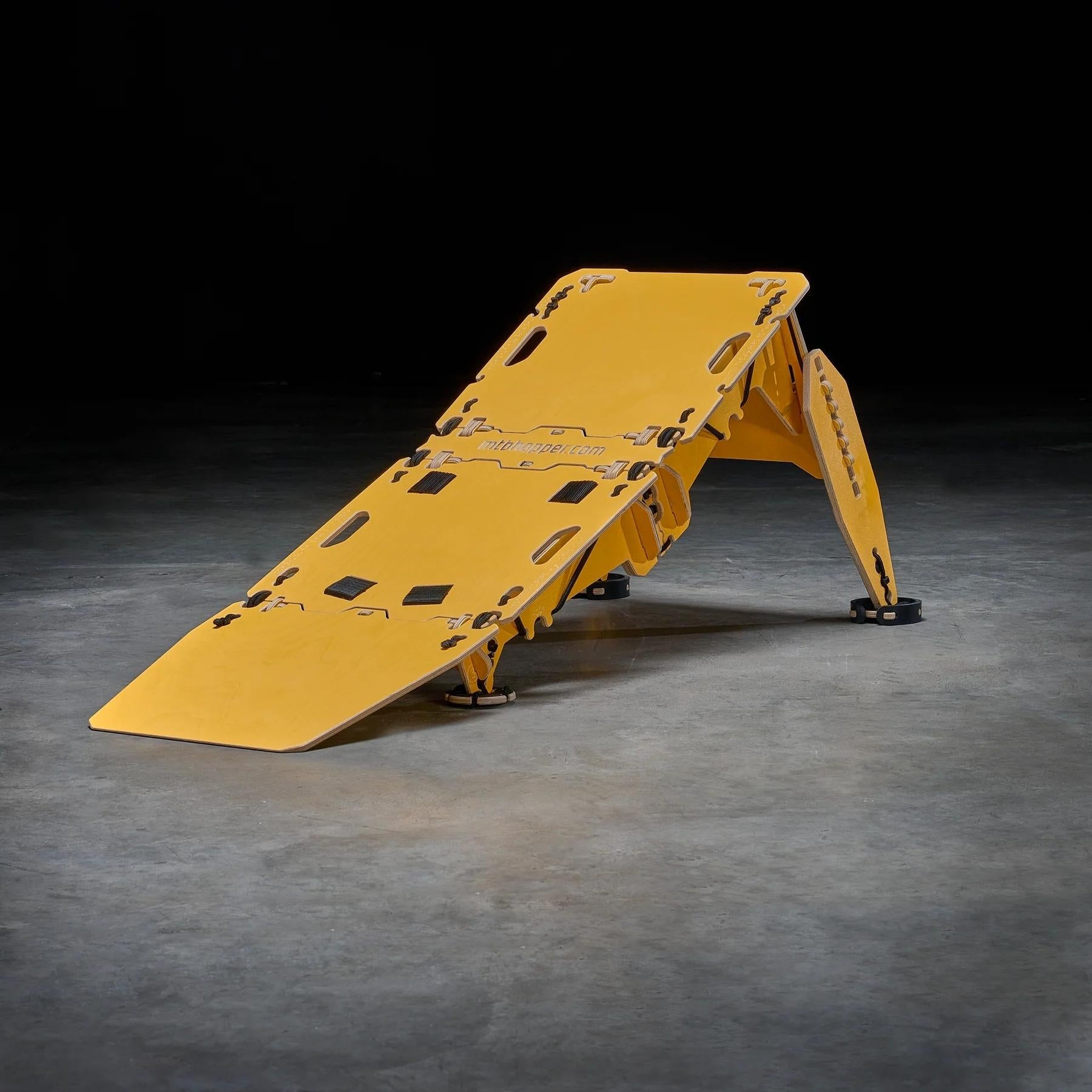 MTB Hopper Lite Portable Kicker Ramp Yellow