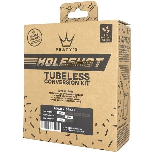 Peatys Holeshot Tubeless Conversion Kit 23mm Road / Cyclocross
