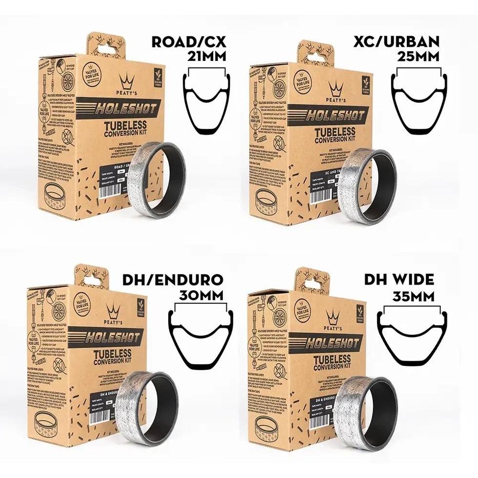 Peatys Holeshot Tubeless Conversion Kit 27mm XC/Urban