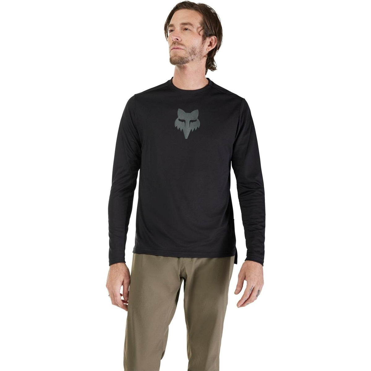 Fox Ranger Dose Long Sleeve MTB Jersey in Black Fox Ranger Dose Long Sleeve MTB Jersey in Black