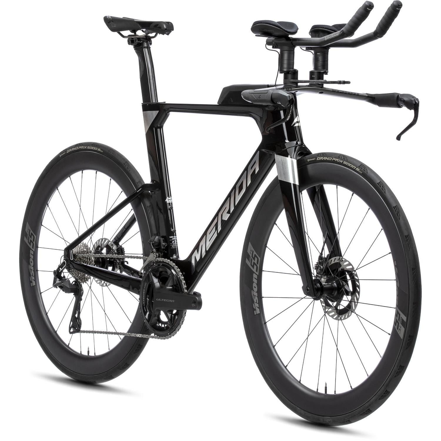 Merida Time Warp Tri Limited Road Bike Metallic Black/Flash Bcp