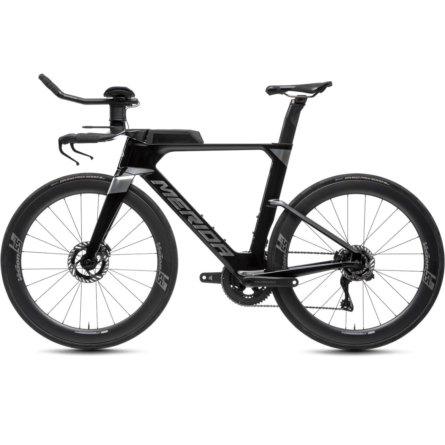 Merida Time Warp Tri Limited Road Bike Metallic Black/Flash Bcp