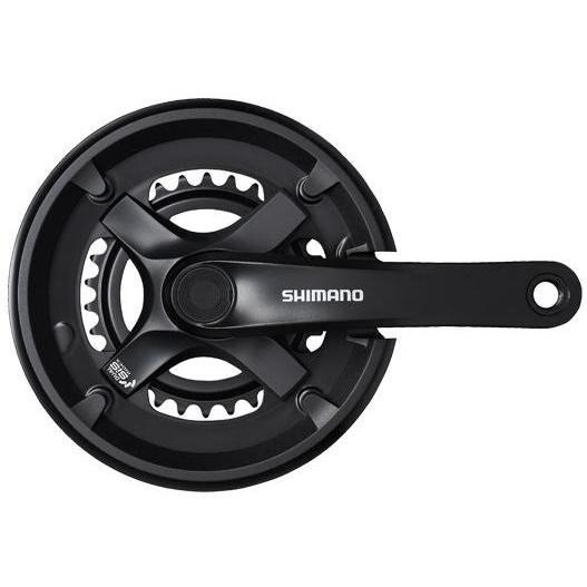 Shimano Altus FC-M311 Crankset – 175mm, 48/38/28t, 7/8-Speed, Triple Riveted Black