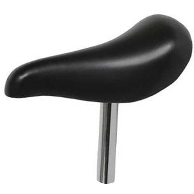 BPW Saddle w 22.2mm Chrome Seat Post (fits 12'' bikes) Black
