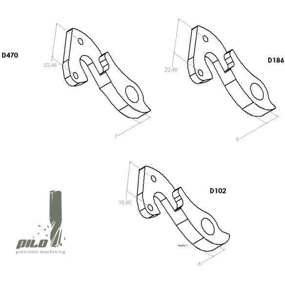 Pilo Derailleur Hanger - D186 - For Pinarello