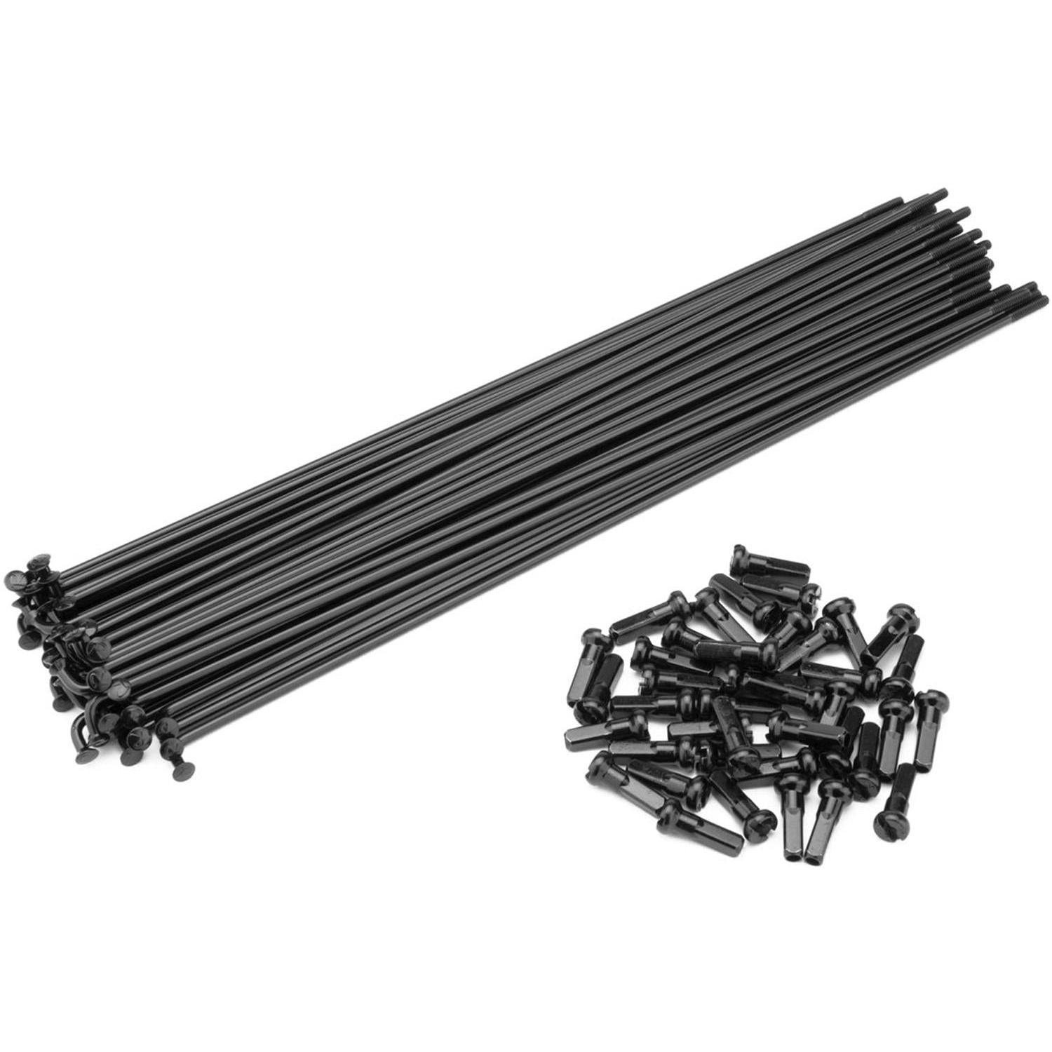 Cinema Stainless Spokes & Nipples 182mm 14G Black (40 Pieces)
