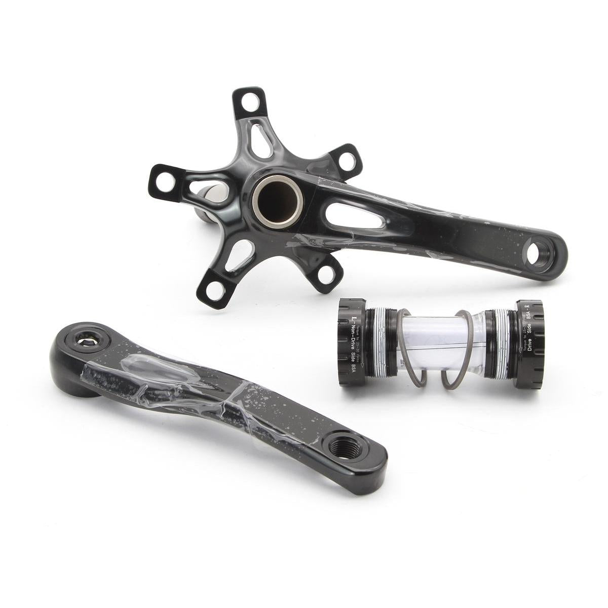 Driveline 2 Piece Crank Set 170 mm x 22/24mm Spindle Black