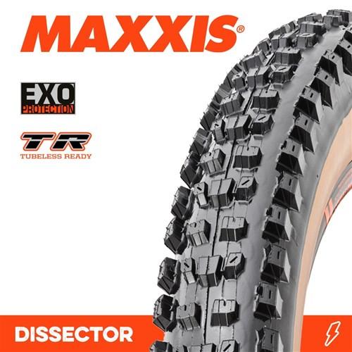 Maxxis Dissector TLR Folding MTB Tyre 60TPI 29 x 2.60'' Tanwall