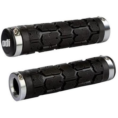 ODI Rogue MTB Lock On Grips Black/Silver Clamps