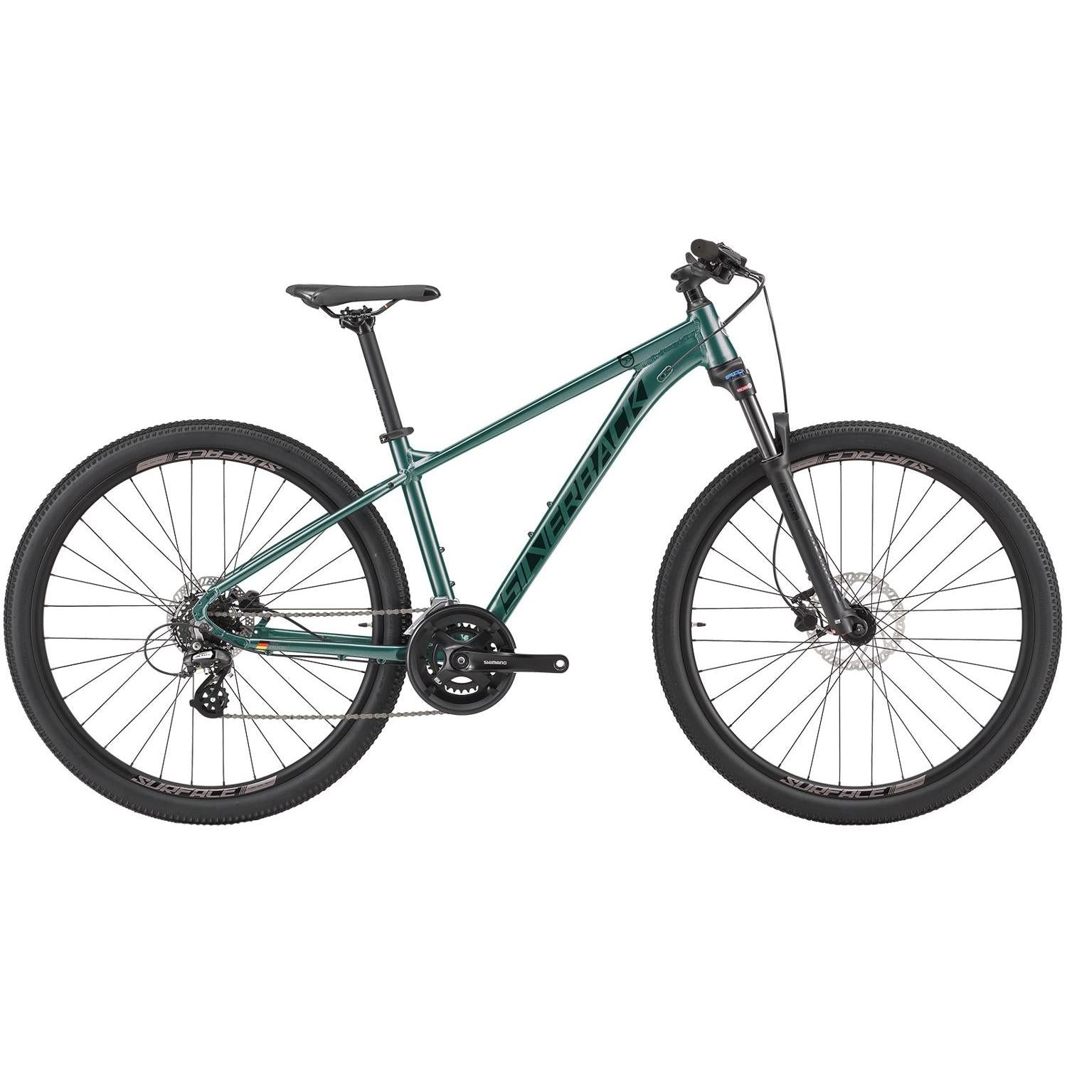 Silverback Stride HD Hardtail Mountain Bike Gloss Metallic Emerald/Matte Black