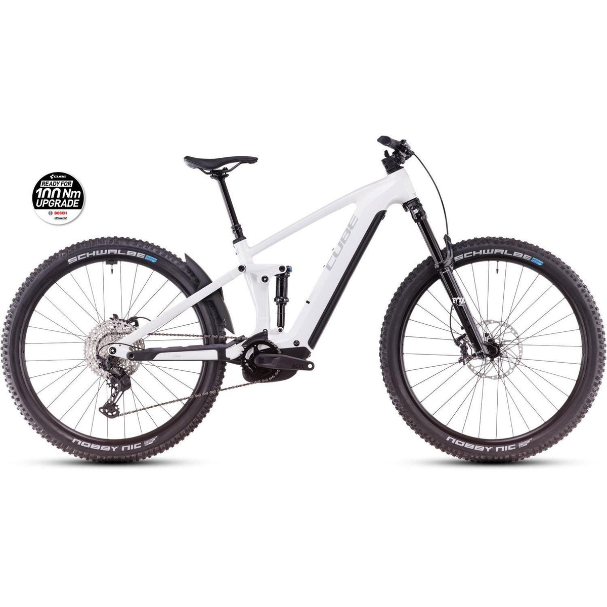 Cube Stereo Hybrid ONE44 EXC 800 Electric Enduro Bike Metallicwhite'n'Black