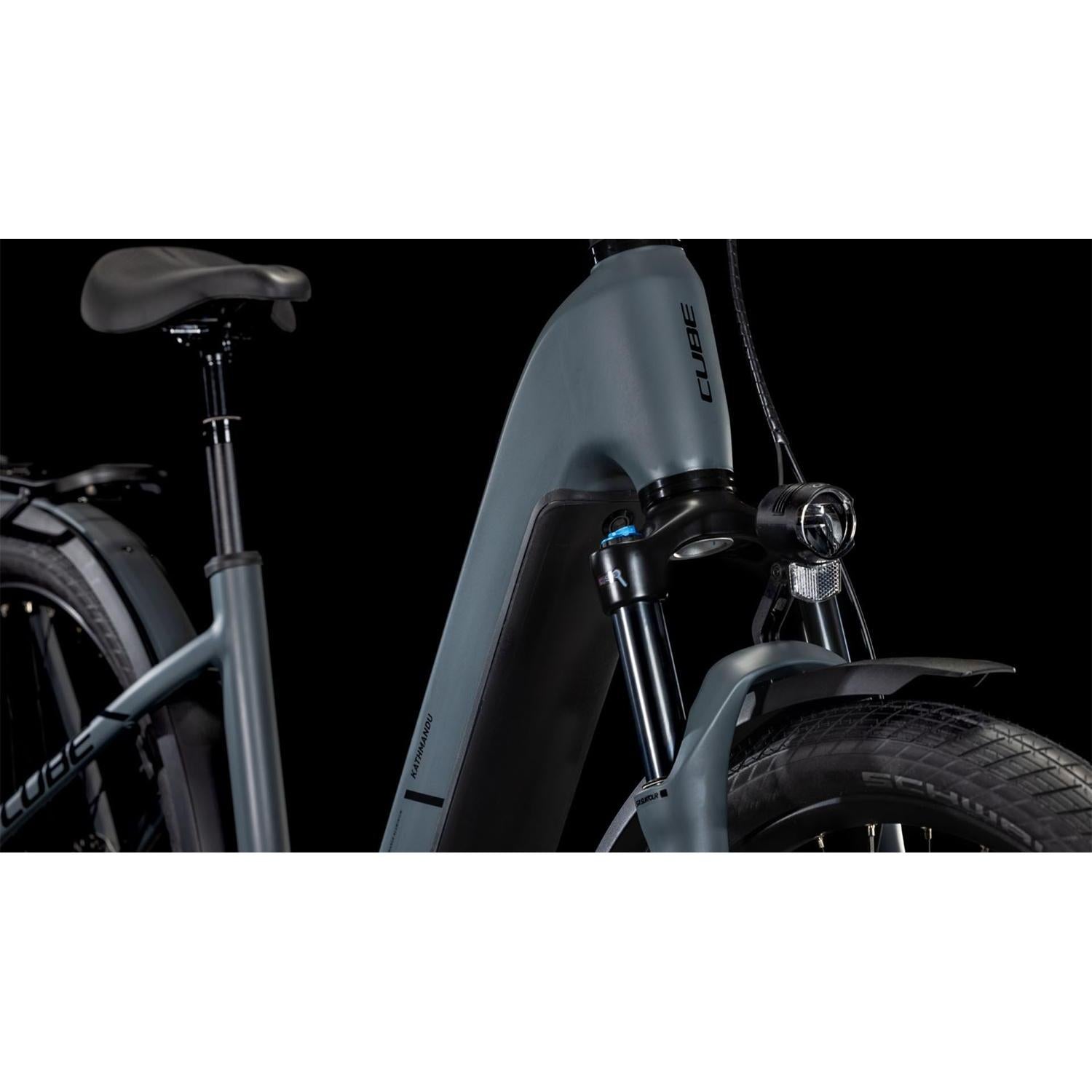 Cube Kathmandu Hybrid ONE 800 Easy Entry Electric Hybrid Bike Shadowgrey'n'Black