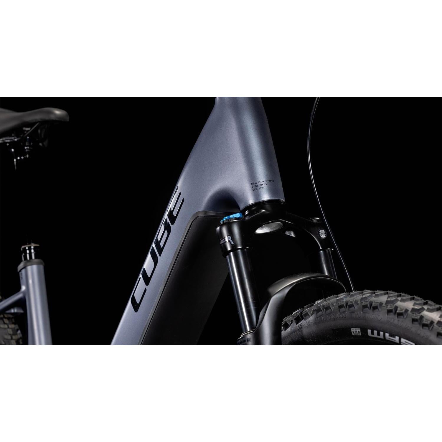 Cube Reaction Hybrid Pro 600 Easy Entry Electric Hardtail Mountain Bike Metallicgrey'n'Black