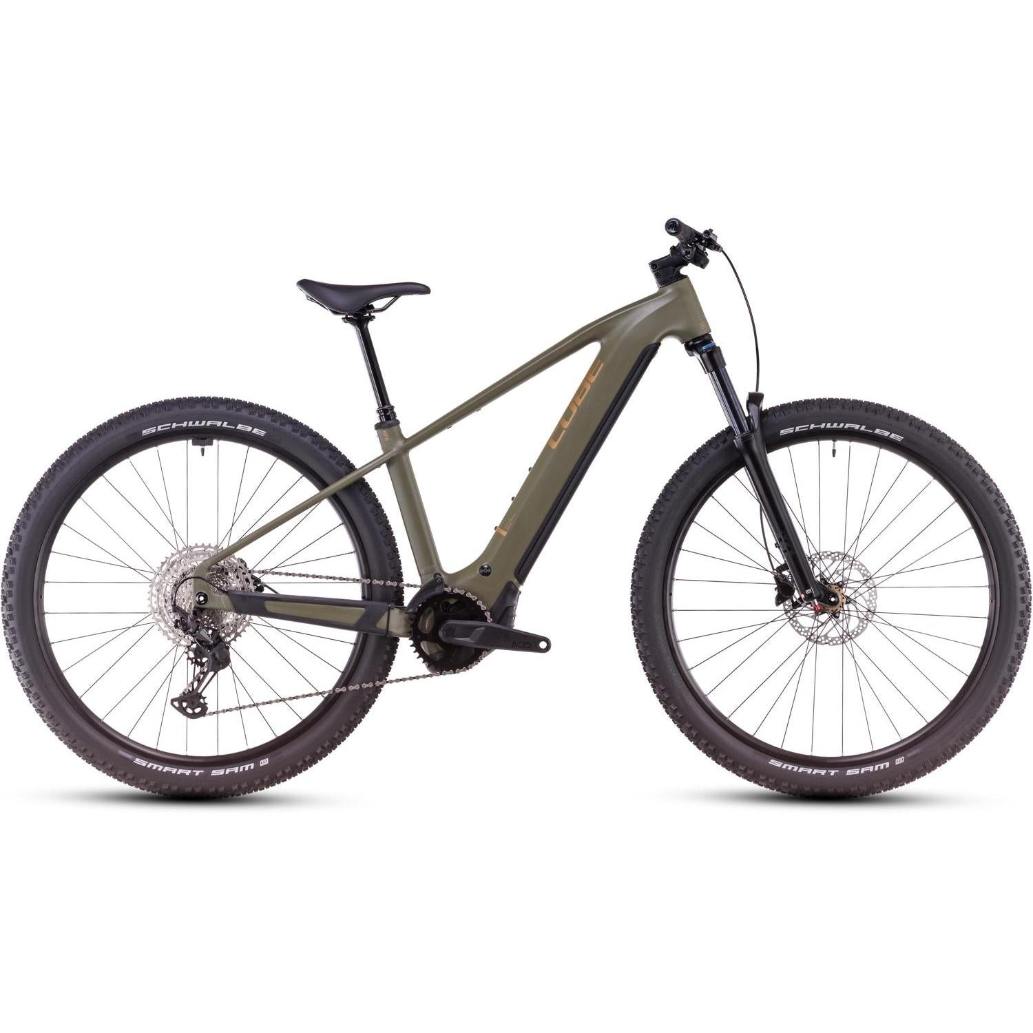 Cube Reaction Hybrid Pro 600 Electric Hardtail Mountain Bike Dustyolive'n'Gold