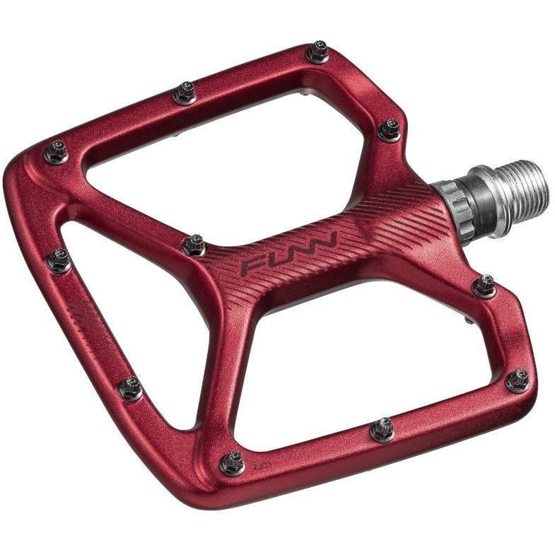 FUNN Python V2 Flat Pedals Red