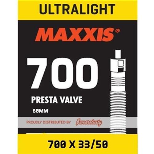Maxxis Ultralight Presta Valve Tube 700 x 33/50c 60mm