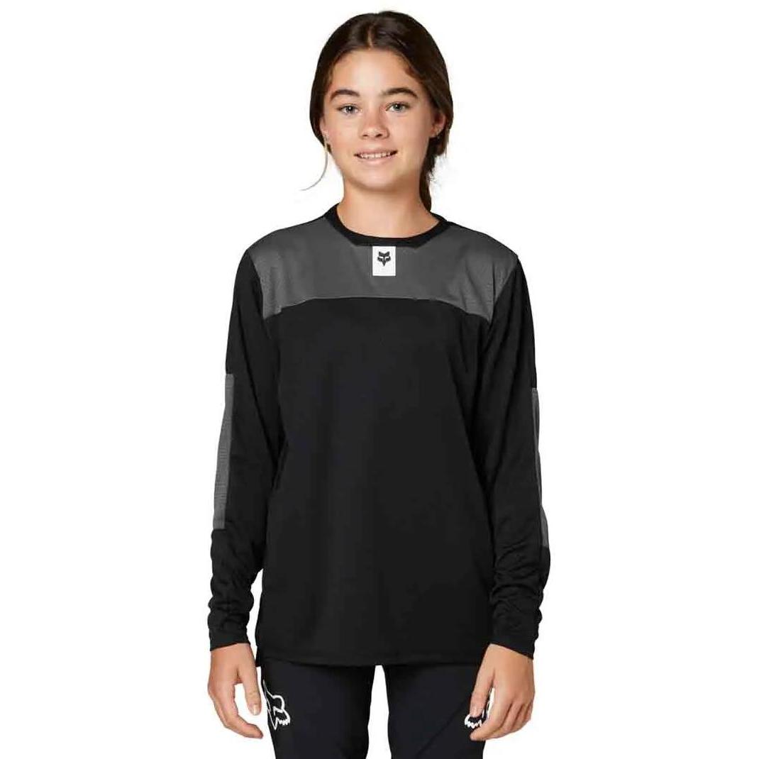Fox Defend Youth Long Sleeve Jersey Black 2023