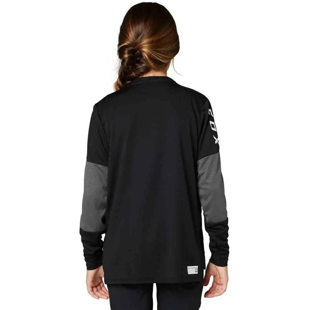 Fox Defend Youth Long Sleeve Jersey Black 2023