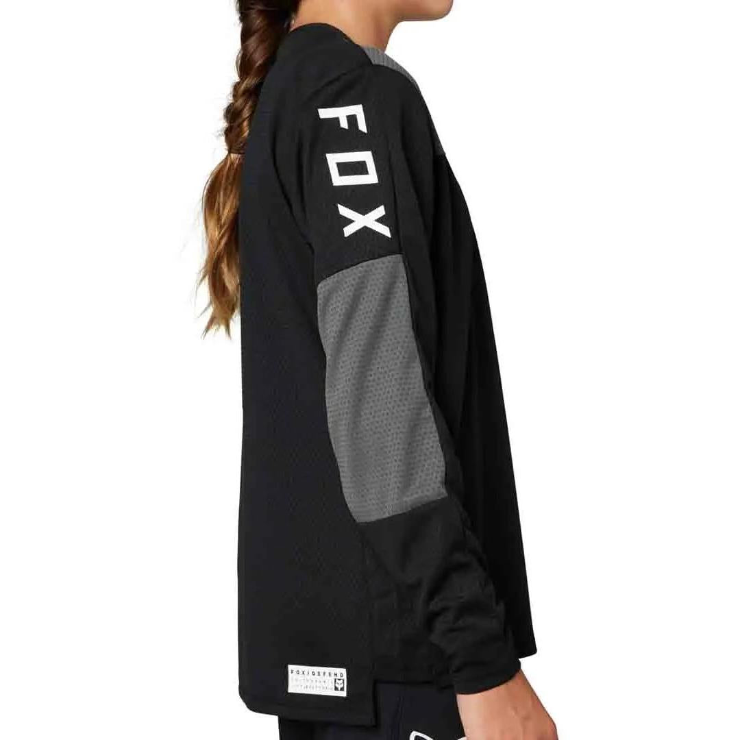 Fox Defend Youth Long Sleeve Jersey Black 2023