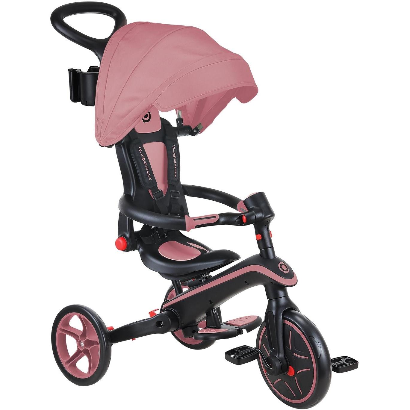 Globber Explorer Foldable 4in1 Kids Trike Deep Pastel Pink