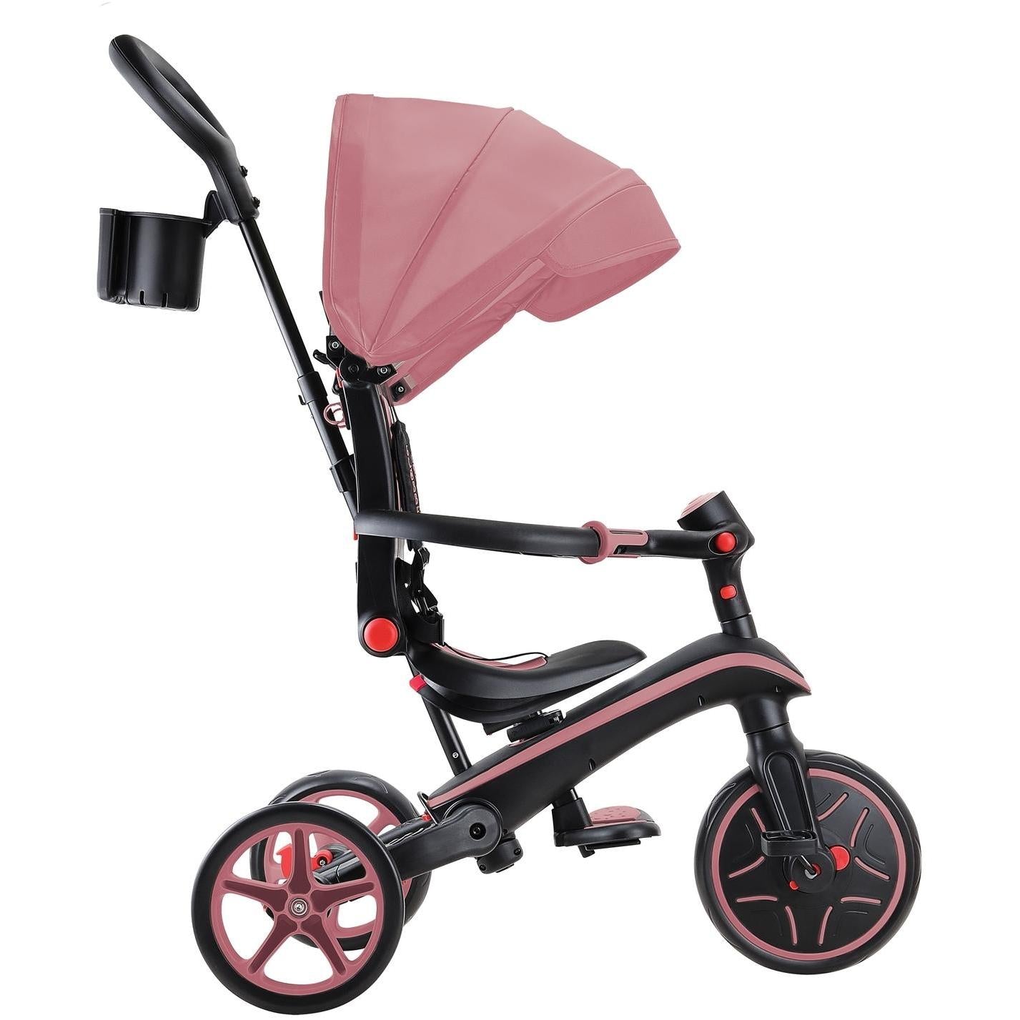 Globber Explorer Foldable 4in1 Kids Trike Deep Pastel Pink