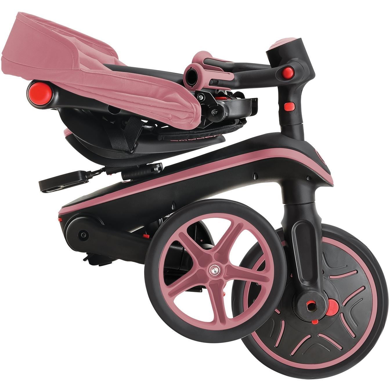 Globber Explorer Foldable 4in1 Kids Trike Deep Pastel Pink