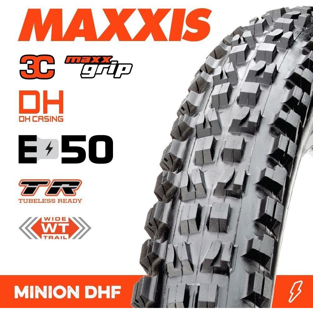 Maxxis Minion DHF DH TR E-50 Folding Tyre 27.5 x 2.5'' 2x60TPI