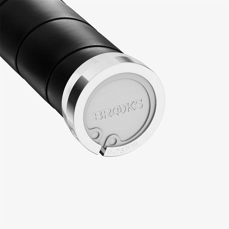 Brooks Slender Leather Grips 130mm Black