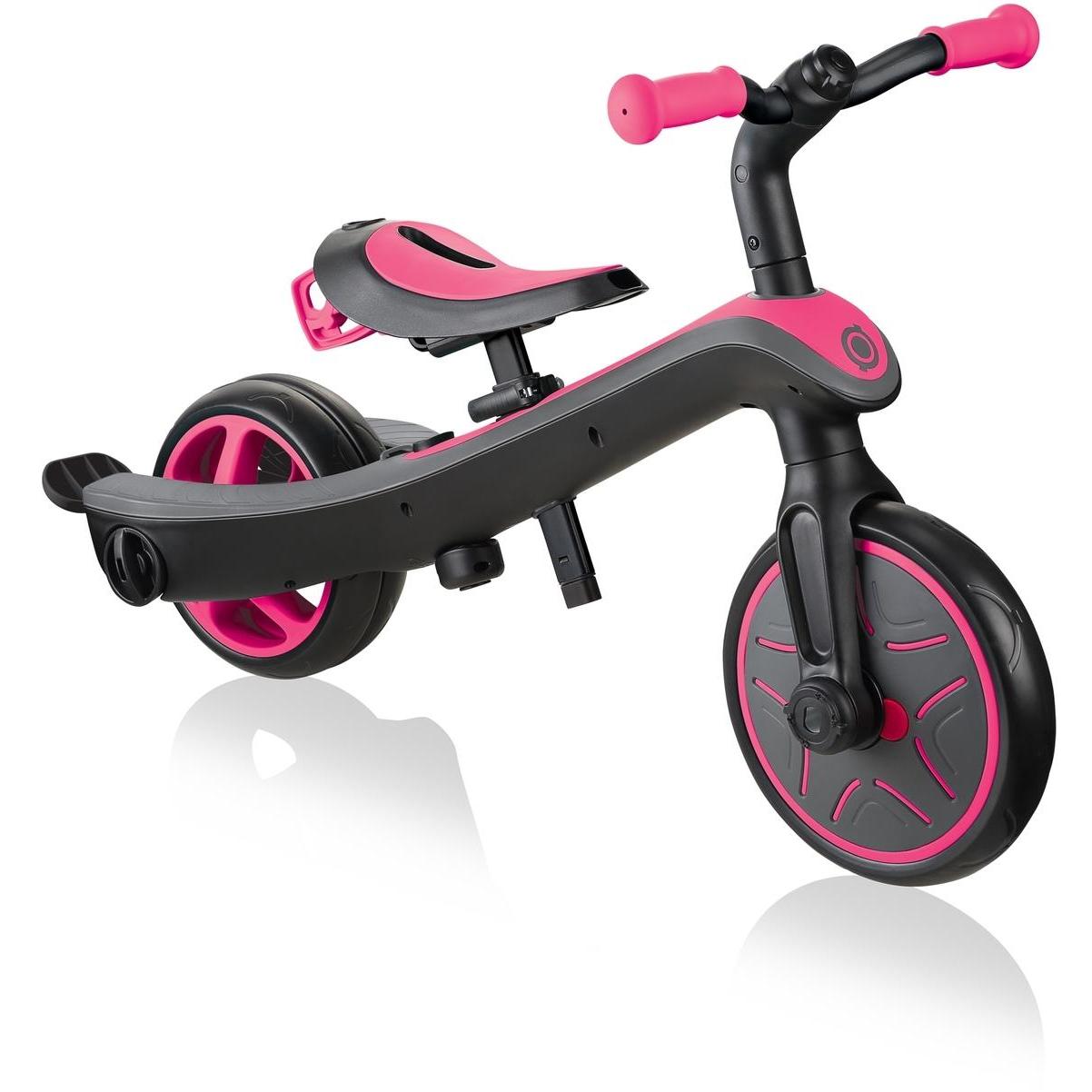 GLOBBER EXPLORER TRIKE 4in1 サンシェード付きピンク Globber Explorer 4in1 Kids Trike Fuschia Pink – 99 Bikes