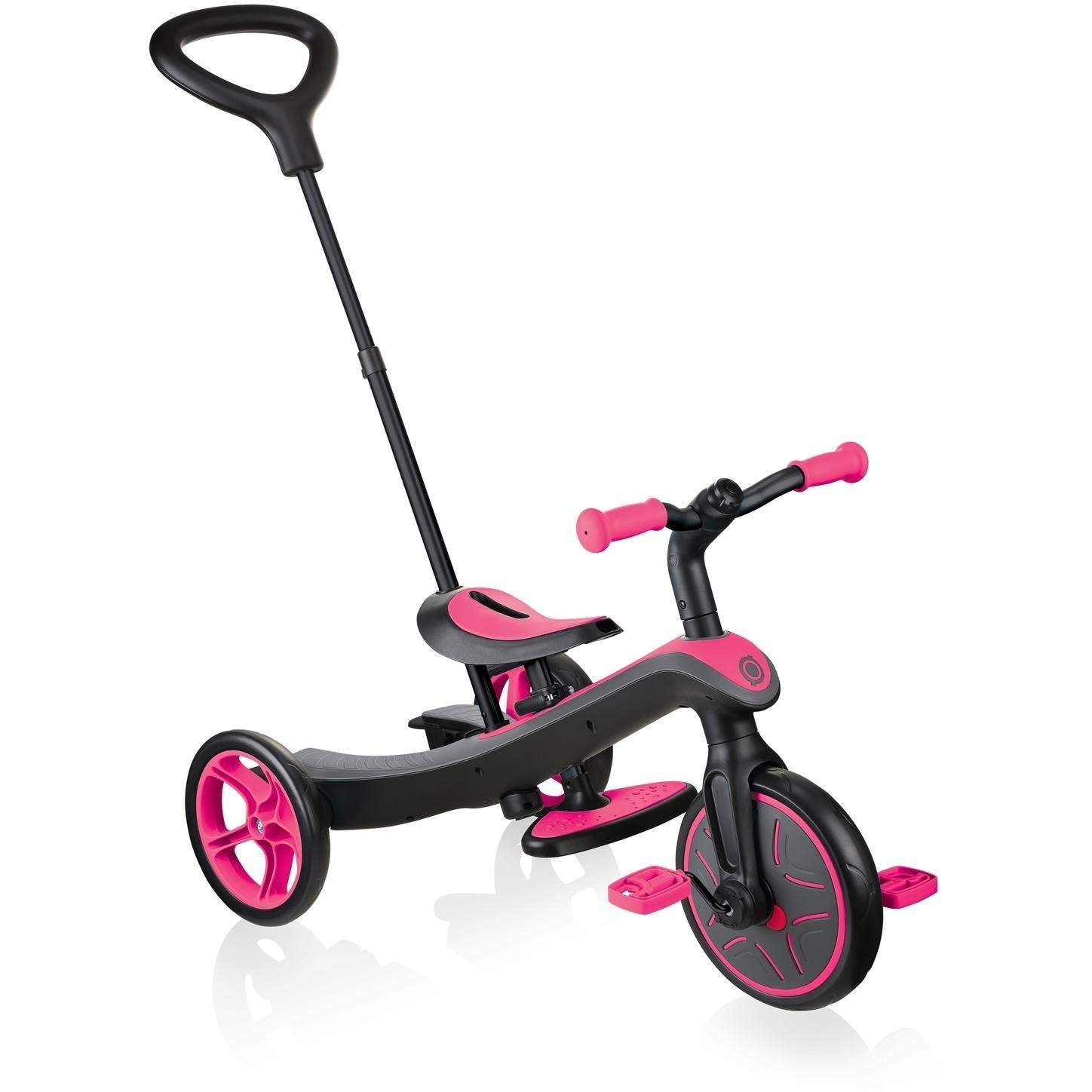 Globber Explorer 4in1 Kids Trike Fuschia Pink – 99 Bikes Globber Explorer 4in1 Kids Trike Fuschia Pink – 99 Bikes