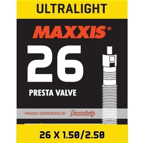 Maxxis Ultralight Presta Valve Tube 26 x 1.50/2.50'' 48mm