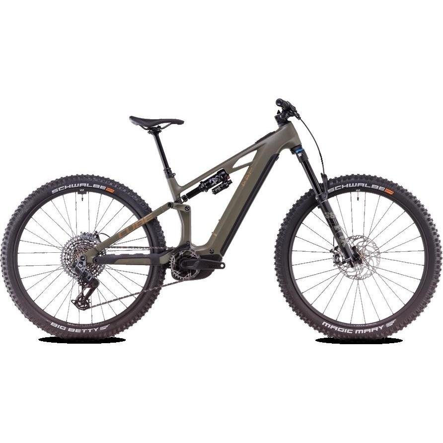 Cube Stereo Hybrid ONE44 HPC TM Electric Enduro Bike Dustyolive'n'Gold X-Large