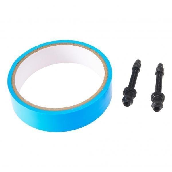 Funn Tubeless Conversion Kit 23mm Rim Tape - 2 x Tubeless Valves 48mm Black