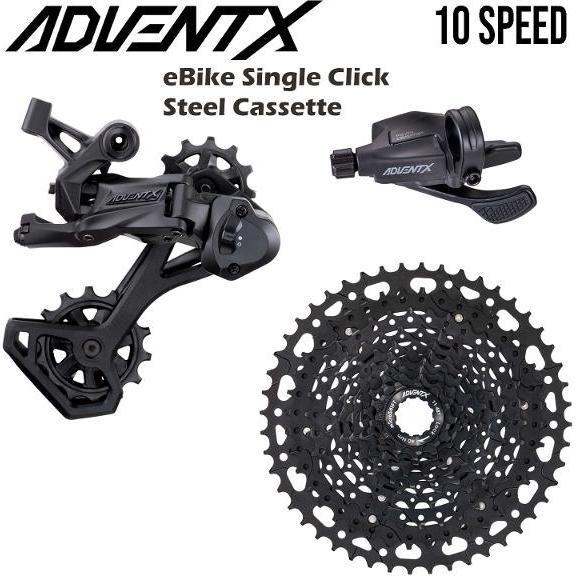 Cassette MicroSHIFT ADVENT X 10 Vitesses 11-48T - Noir - Pour VTT, Gravel