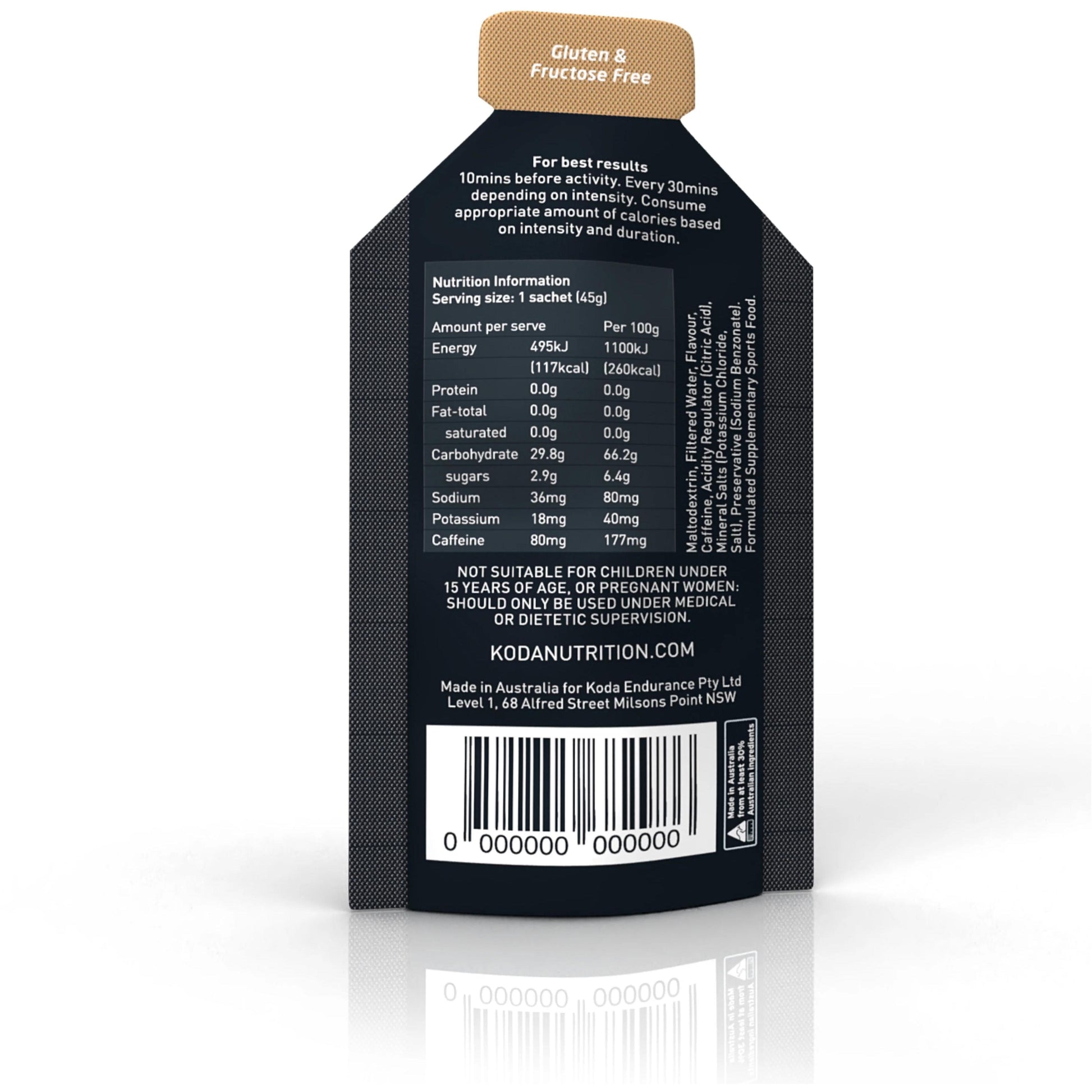 Koda Energy Gel 45g Cappucino
