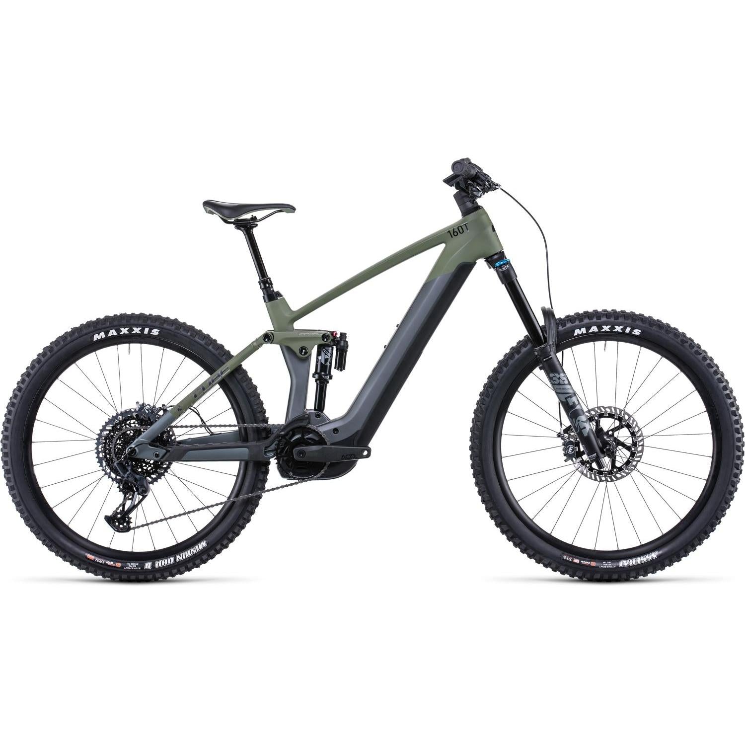 Cube Stereo Hybrid 160 HPC TM 750 Dual Suspension Electric Mountain Bike 27.5'' Flashgrey 'n' Olive