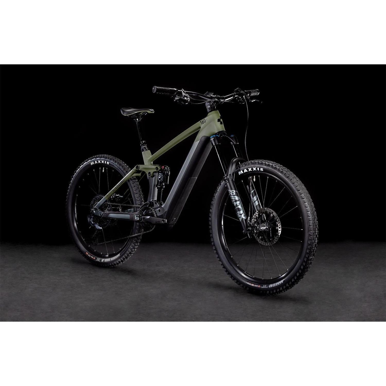 Cube Stereo Hybrid 160 HPC TM 750 Dual Suspension Electric Mountain Bike 27.5'' Flashgrey 'n' Olive