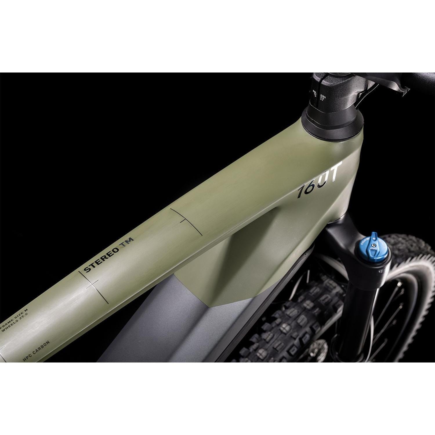 Cube Stereo Hybrid 160 HPC TM 750 Dual Suspension Electric Mountain Bike 27.5'' Flashgrey 'n' Olive