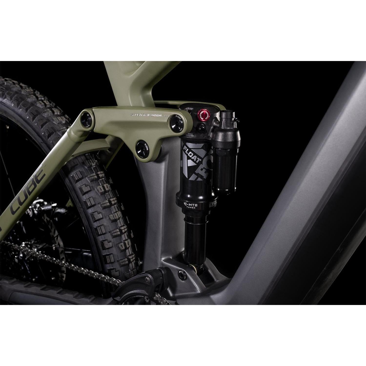Cube Stereo Hybrid 160 HPC TM 750 Dual Suspension Electric Mountain Bike 27.5'' Flashgrey 'n' Olive