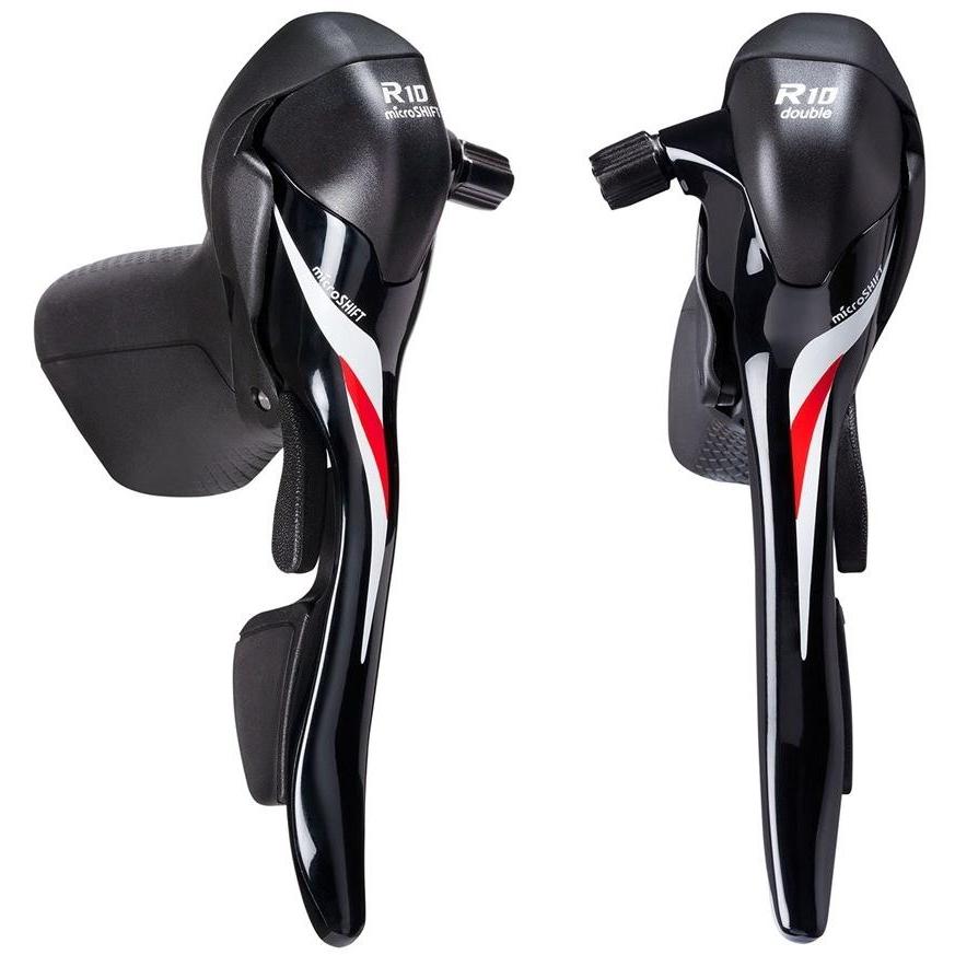 Microshift R10 SB-R402K Drop Bar Shifter 2x10 Speed Pair - (Shimano Road)