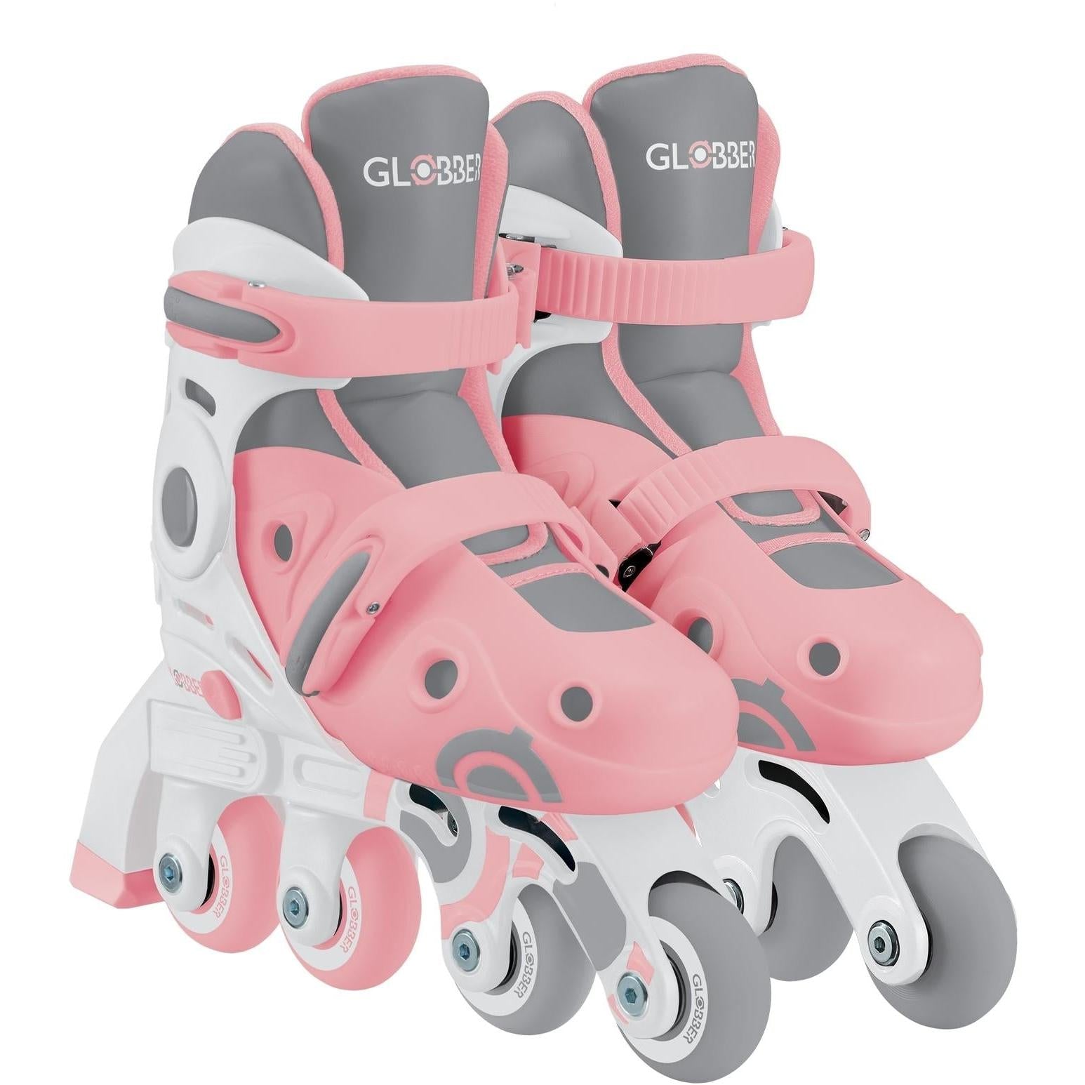 Globber Learning Inline Kids Skates 2in1 Pastel Pink