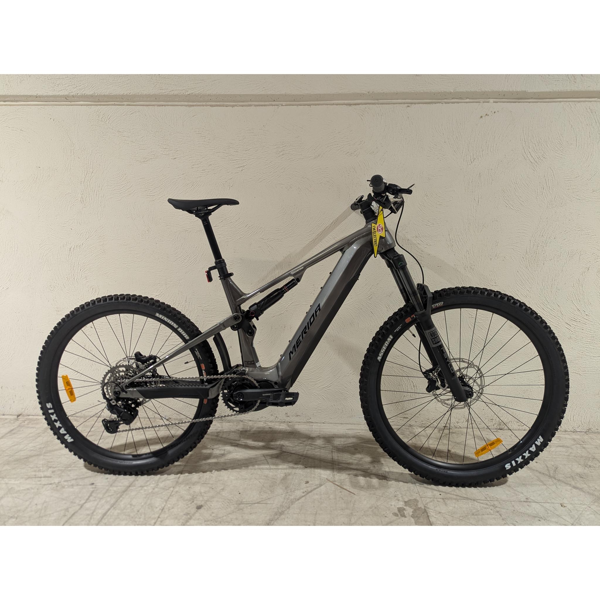 EX-DEMO Merida eOne-Sixty 400 Electric Enduro Bike 630Wh Battery Gunmetal Grey/Black (Large)