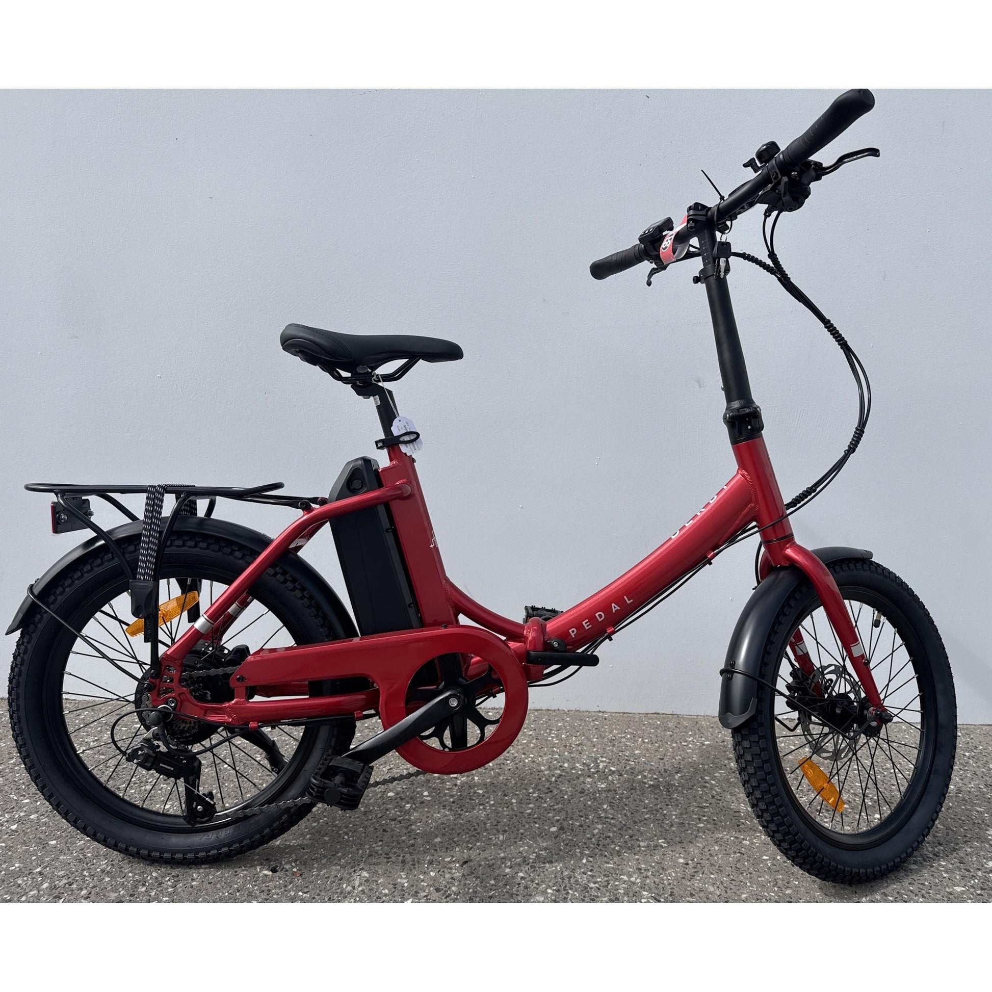EX-DEMO Pedal Derby Electric Folding Bike Red