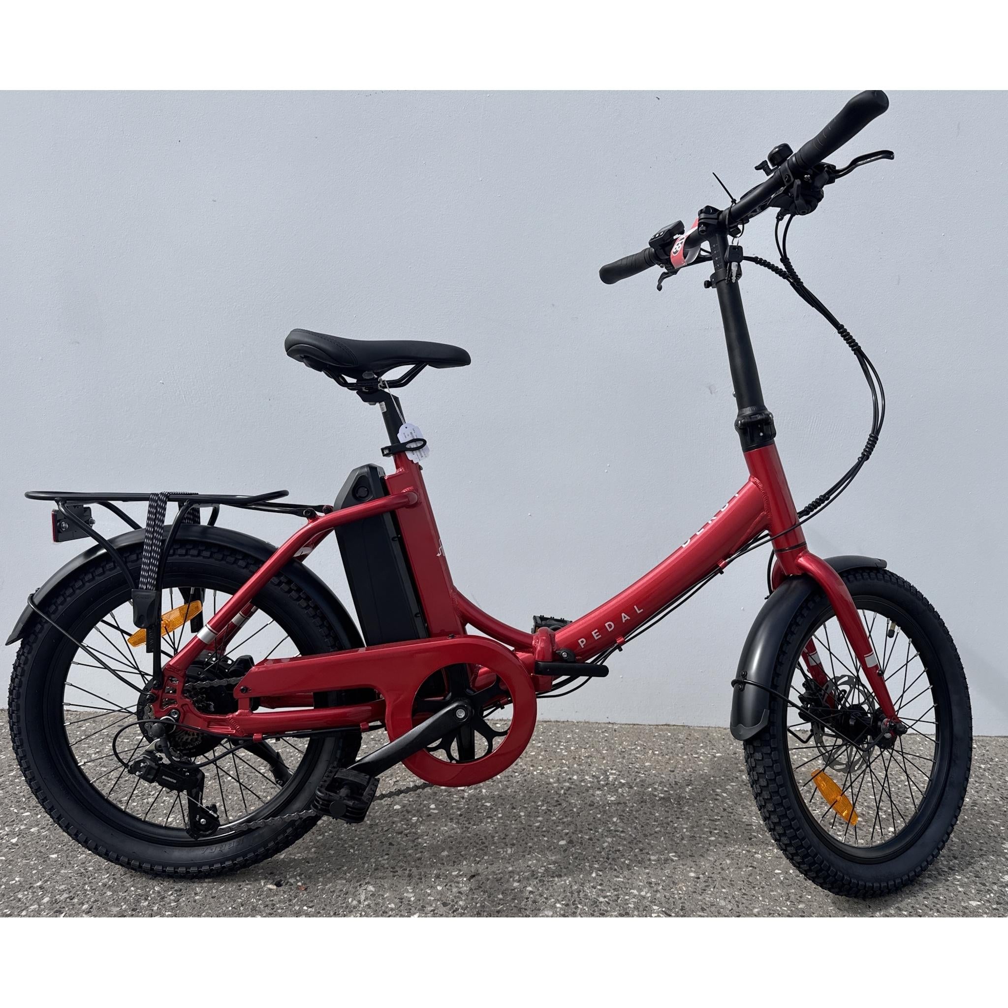 EX-DEMO Pedal Derby Electric Folding Bike Red