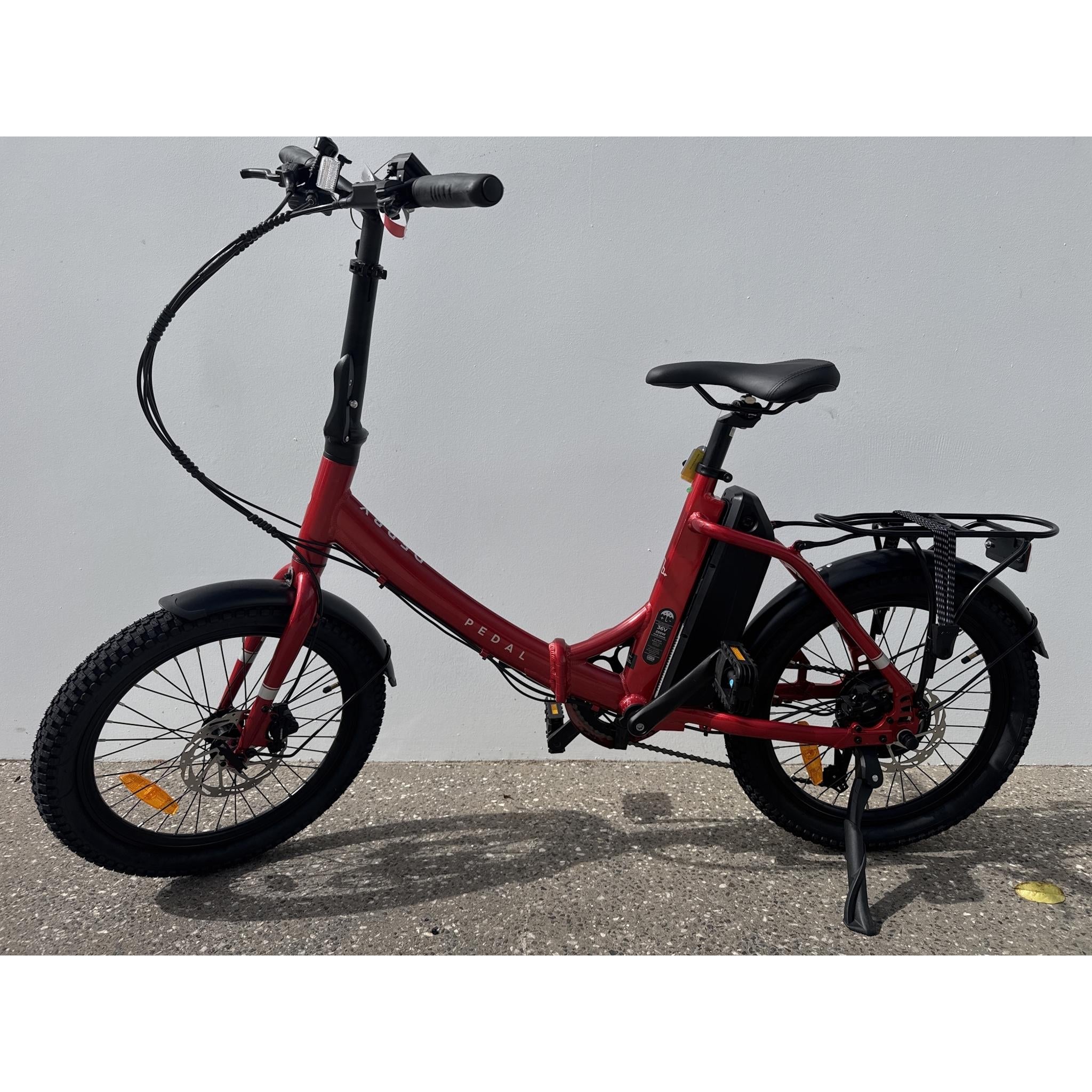 EX-DEMO Pedal Derby Electric Folding Bike Red