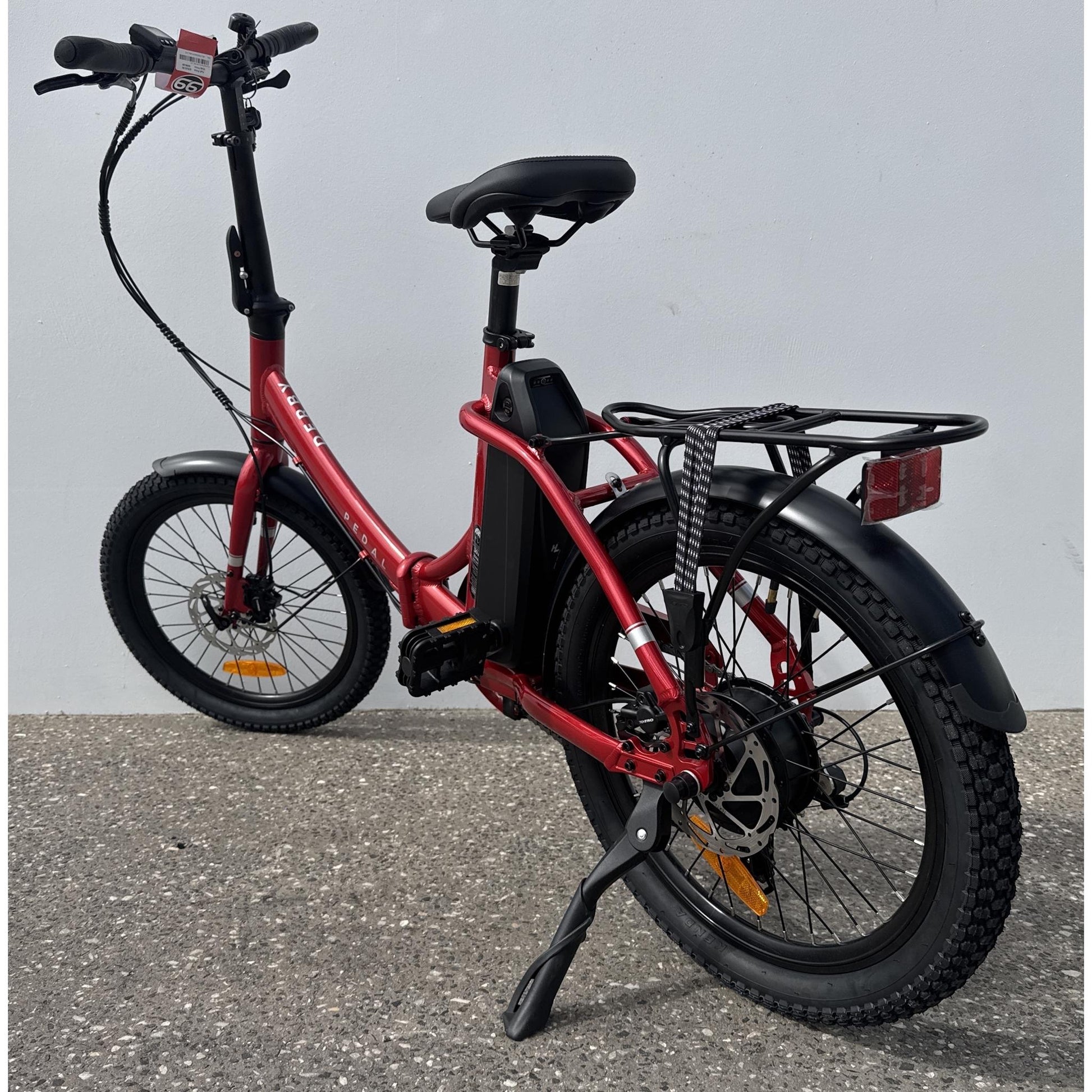 EX-DEMO Pedal Derby Electric Folding Bike Red