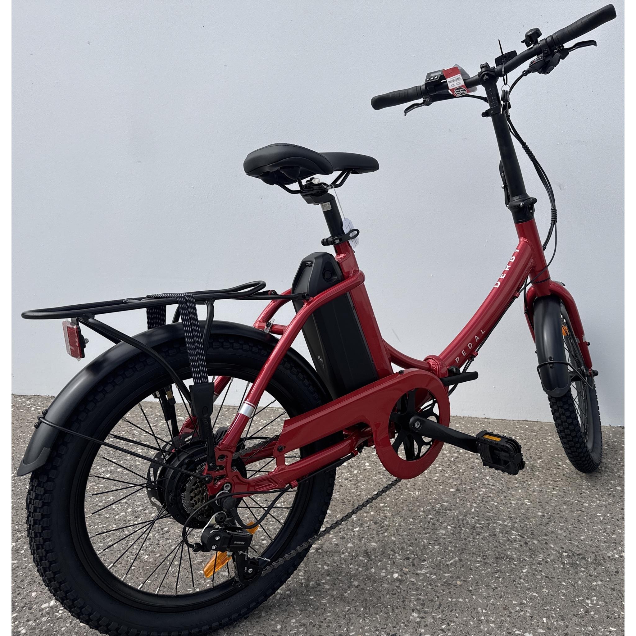 EX-DEMO Pedal Derby Electric Folding Bike Red