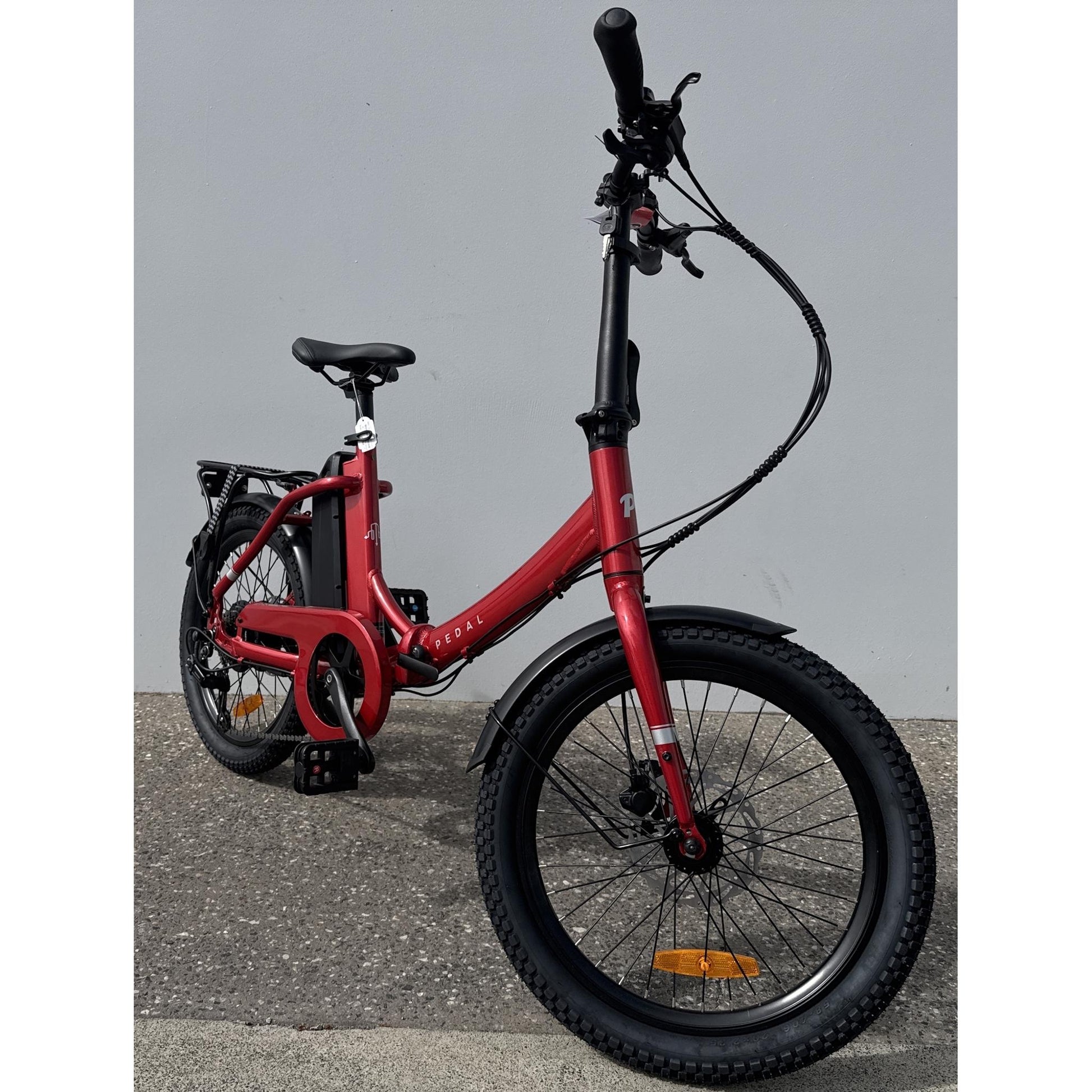 EX-DEMO Pedal Derby Electric Folding Bike Red